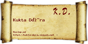 Kukta Dóra névjegykártya